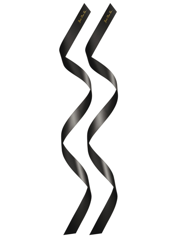 Bandeaux satinés noirs chevilles et poignets - CC780201001000